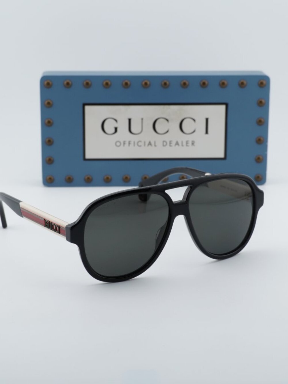 Gucci GG0463S 002 Aviator Sunglasses - Black\Grey - Picture 5 of 11